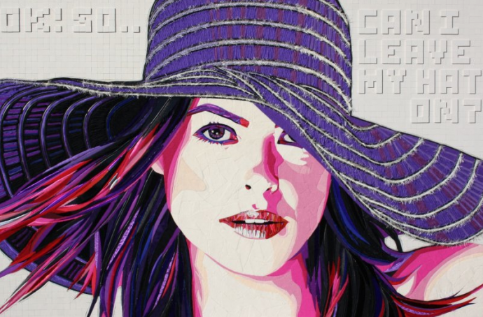 "Purple Hat" (110 CM X 165 CM)