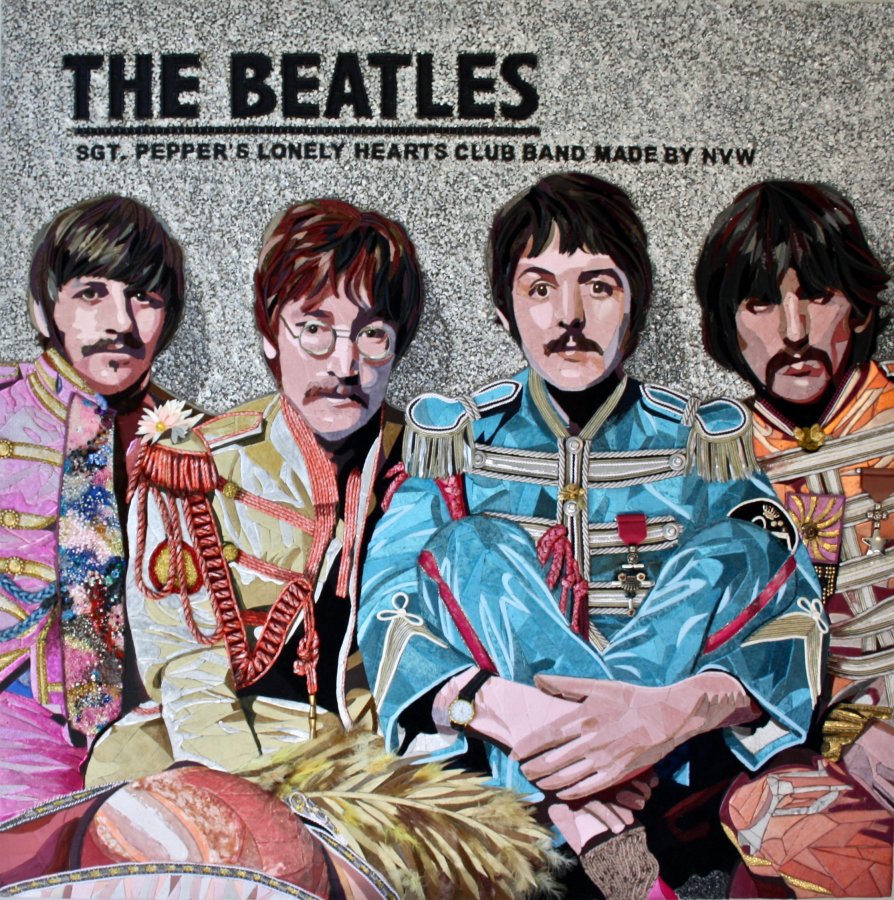 Ringo, John, Paul, George "THE BEATLES" (120 CM X 120 CM)