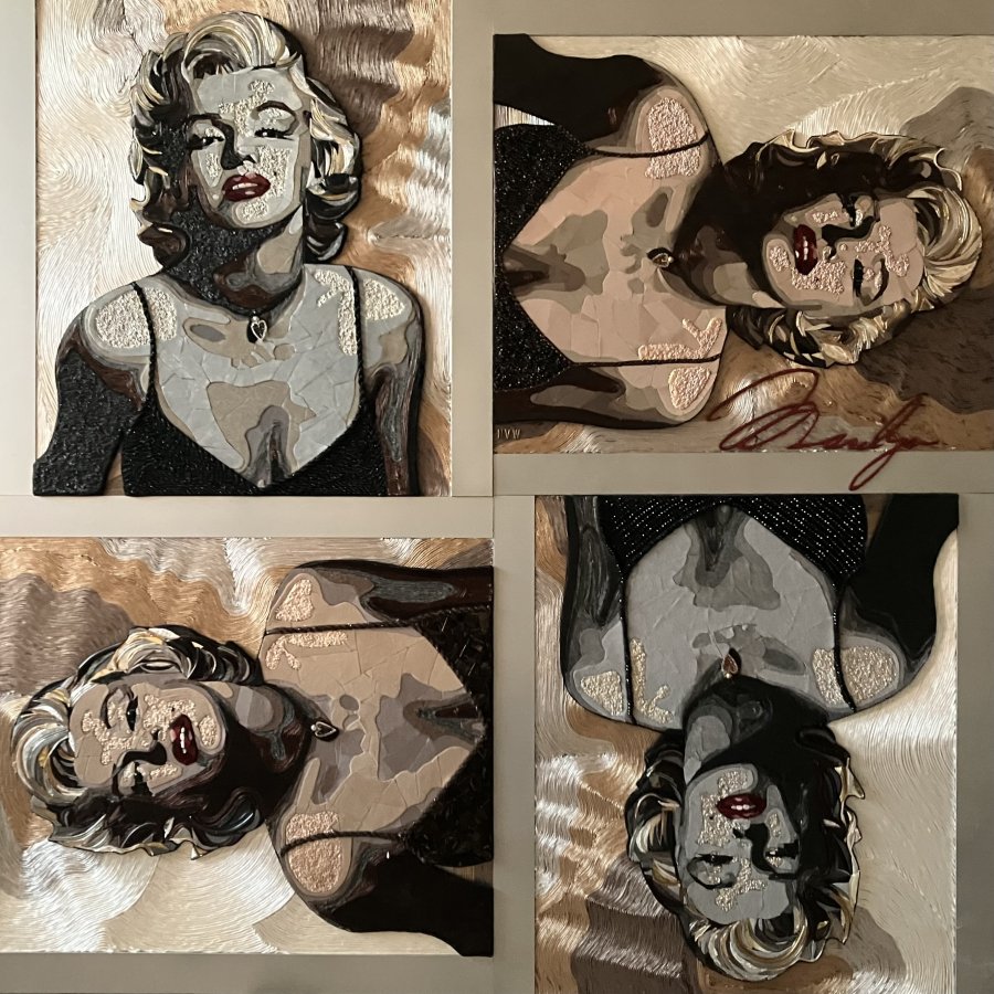 "MARILYN SQUARED" (120CM X 120CM X 4CM)
